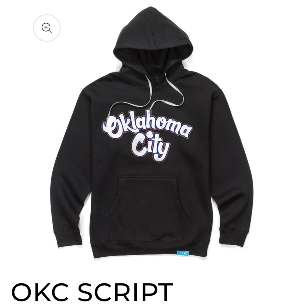 COOKIES SF OKC THUNDER SCRIPT HOODIE NEW WITH TAGS